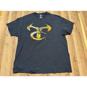 True Timber Shirts Men's Size 2XL Black Short Sleeve Crew Neck Logo Print